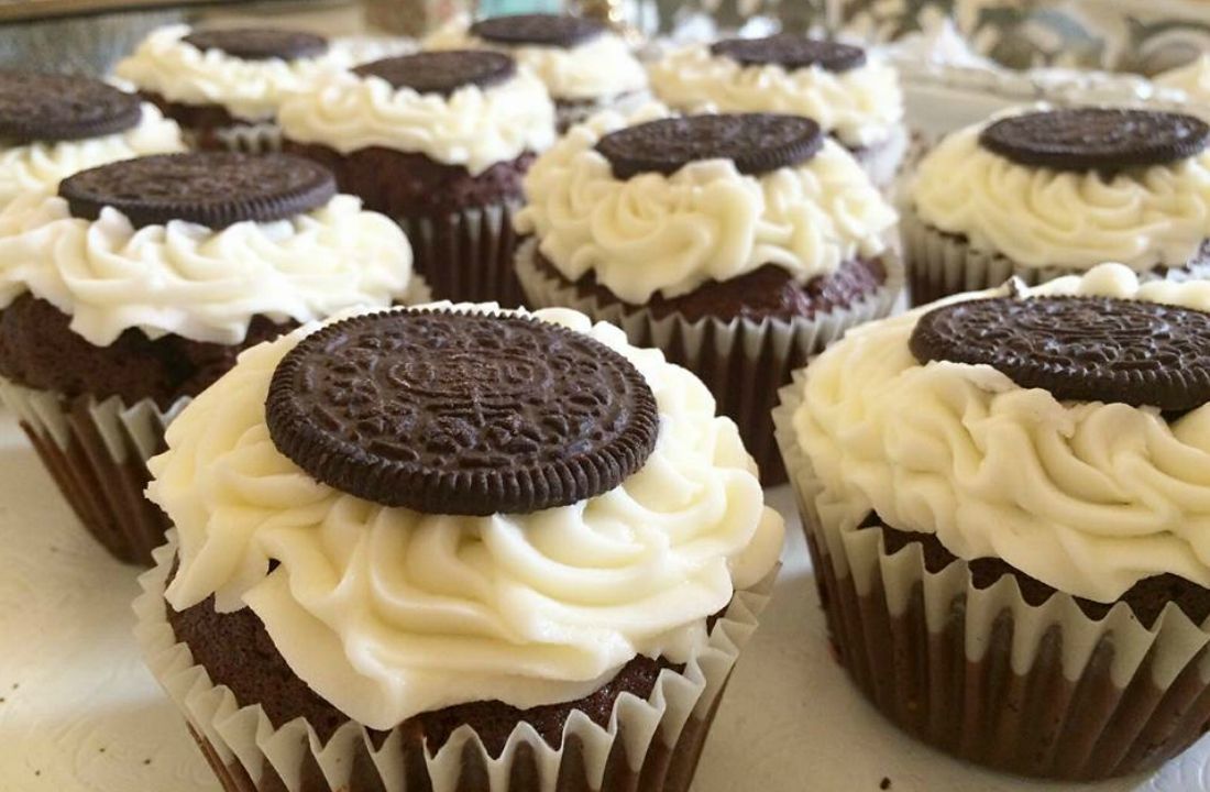 Cupcake de cheesecake de Oreo