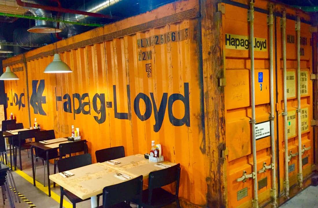 La cocina, un contenedor de transporte reacondicionado